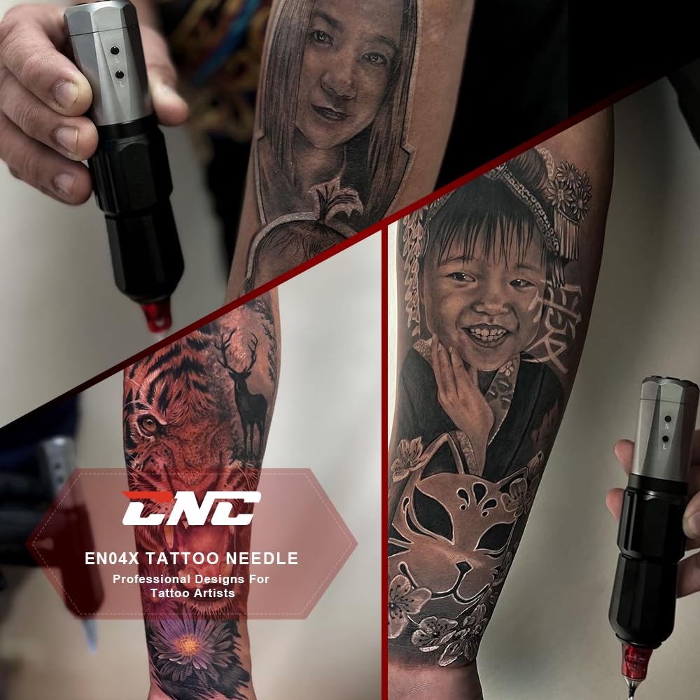 Set 40 ace de tatuat tip cartus, de 4 tipuri 1003RL, 1005RL, 1007RL, 1009RL, din otel inoxidabil 316, pentru linii, contur, umplere, EN04X-40KIT-DD