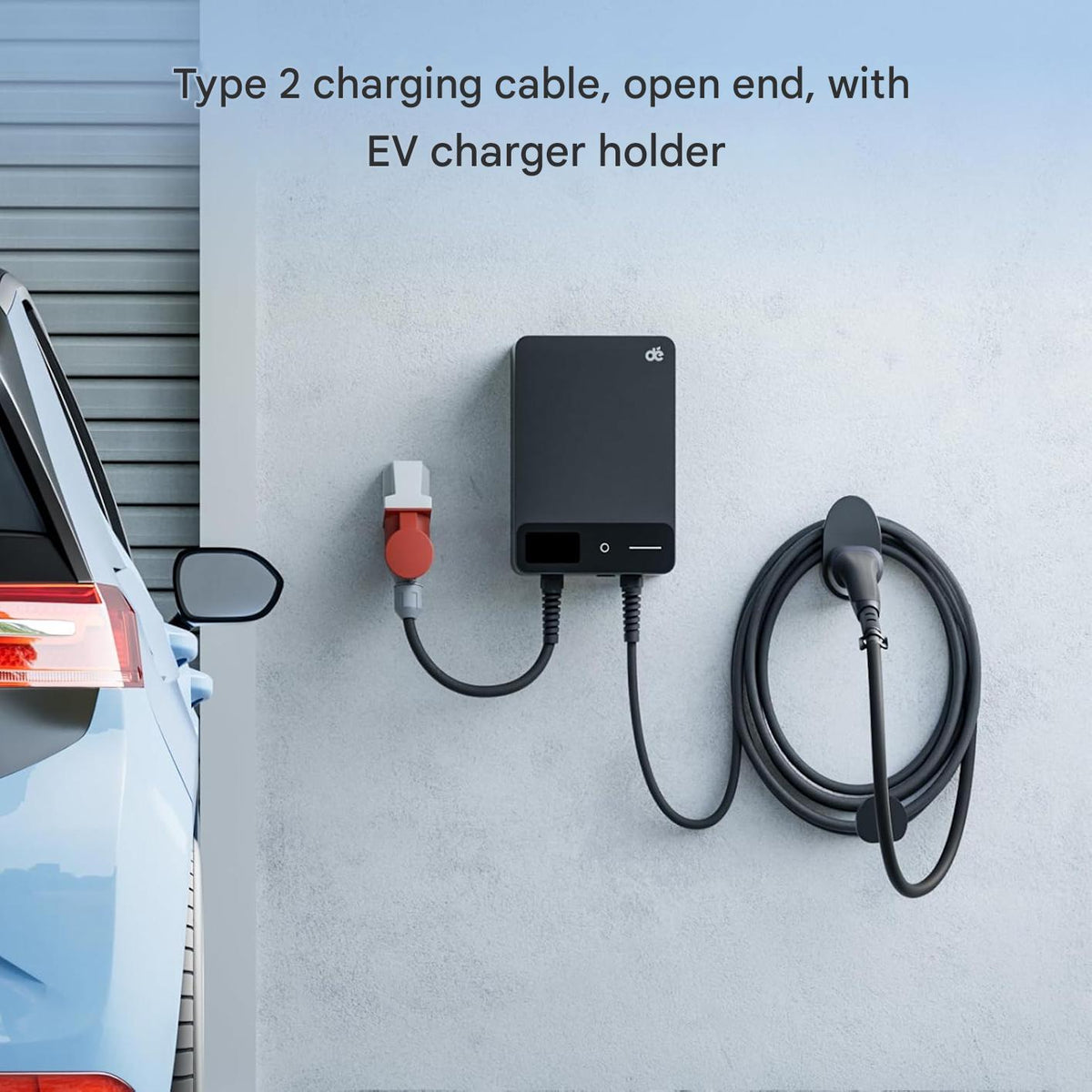 Cablu de incarcare pentru vehicule electrice Tip 2 IEC 62196-2, 11 kW, 16A, trifazat, 7.5 m, capat deschis pentru statie/Wallbox, IP55, Certificat CE & DEKRA, compatibil EV/PHEV