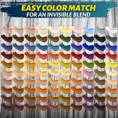 Kit de reparatii suprafete din lemn, set restaurare mobilier lemn, parchet si pardoseli laminate, cu chit pentru lemn, vopsea si spatula