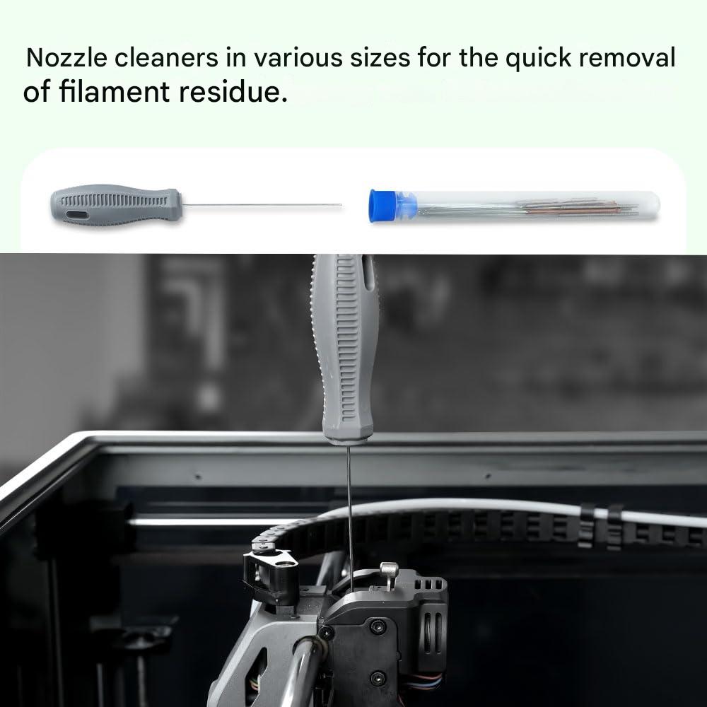 Trusa scule pentru imprimanta 3D Creality, 74 piese – set complet pentru asamblare, taiere si indepartare filament, curatare, finisare si intretinere, accesorii multifunctionale compatibile cu toate imprimantele 3D FDM