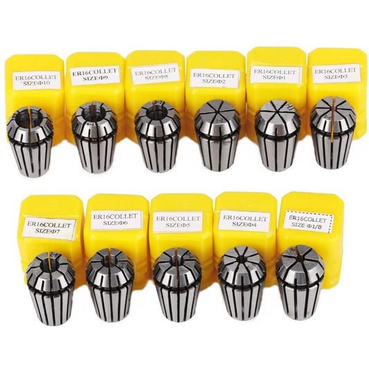 Set de bucse elastice ER16 de 11 piese, domeniu de prindere de la 1mm la 10mm