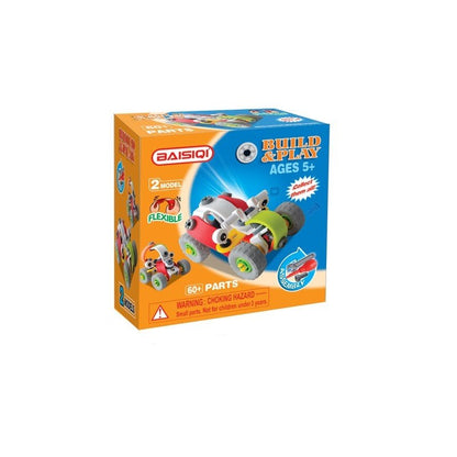 Set piese de construit 2 in 1, joc educativ, puzzle de asamblare, build&play 60 piese, asamblare usoara, pentru copii 5 ani +