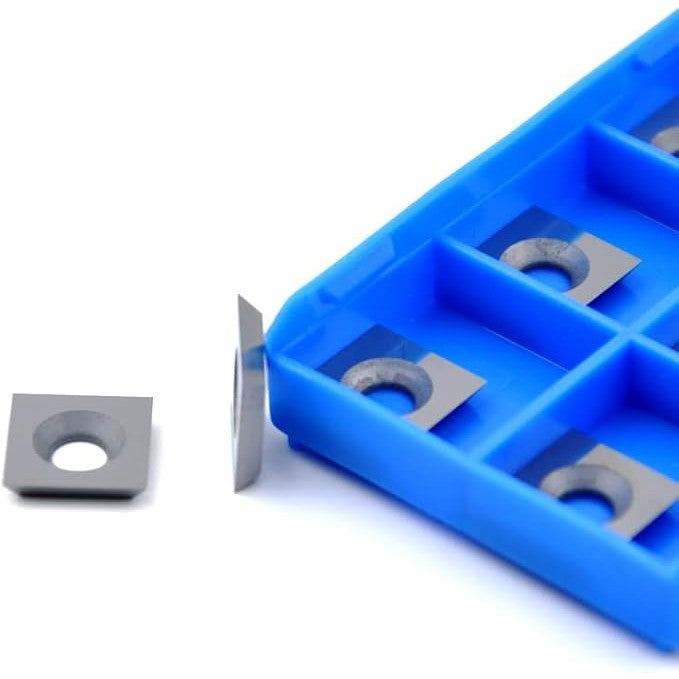 Set de 10 placute amovibile vidia, de strunjire, pentru prelucrarea lemnului, 11 x 11 x 2,0 mm, frezare 30 grade, pentru strung si dalta