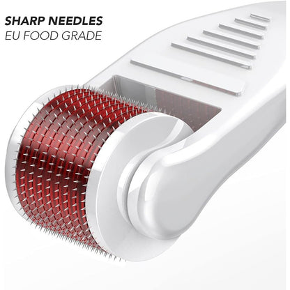 Rola Dermatologica 7 in 1 Dermaroller cu capete interschimbabile Roller Jade, Ice Roller, pentru intinerirea pielii, ingrijirea fetei, antirid, caderea parului, cresterea barbii, masaj, negru