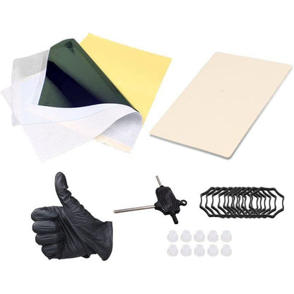 Set de 2 masini de tatuat cu sursa de alimentare, ace de tatuat, pedala, masini de tatuat rotative DragonHawk Extreme V2
