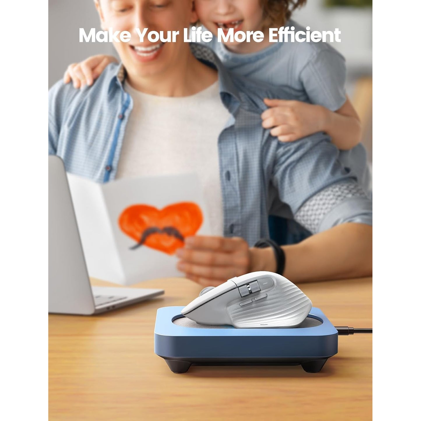 Mouse Jiggler mecanic VAYDEER, dispozitiv anti-sleep PC, mouse mover automat pentru mentinere calculator activ, platan rotativ compatibil orice mouse optic, 11 intervale reglabile, afisaj LED, butoane ON/OFF, alimentare USB, fara drivere, portabil