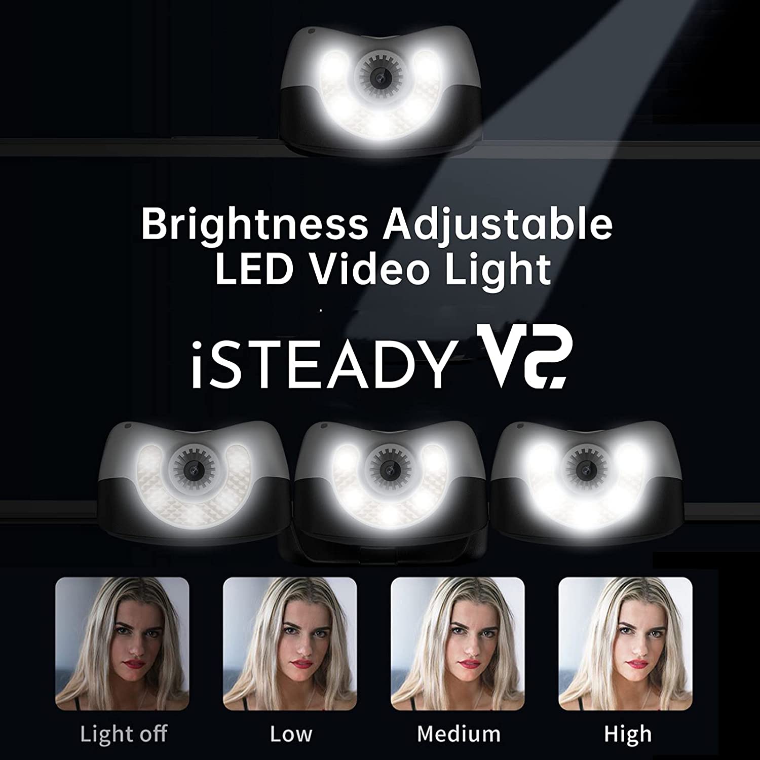 Stabilizator Gimbal iSteady V2 cu 3 axe, urmarire automata AI, lumina LED, control prin gesturi, baterie 2800 mAh, pliabil, pentru smartphone iPhone, Samsung, Huawei P40, Mate30 Pro