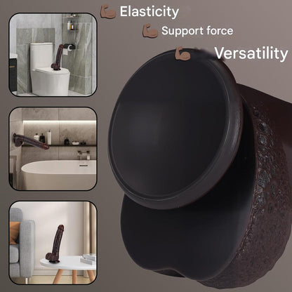Dildo realist negru, 25cm, ventuză puternică, pentru stimularea punctului G