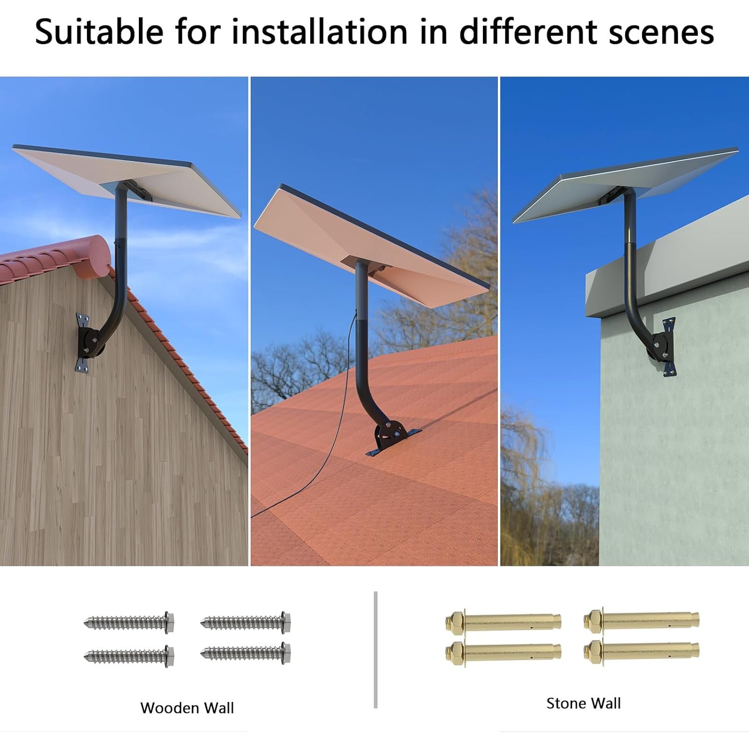 Suport pentru antena Starlink Gen 3/V3 si Starlink Mini, rotire 360° si inclinare 90°, reglabil pentru perete si acoperis, aluminiu rezistent la coroziune si intemperii, kit montaj complet cu suruburi, fixare stabila, gri
