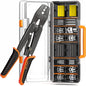 Set cleste de sertizare 6-25 mm², cu 42 bucati terminale, cabluri si tuburi termocontractile, cu cutie de depozitare si transport, SOMELINE