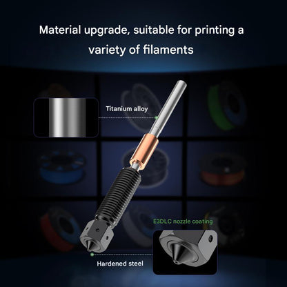 Duza Creality E3D Obsidian™ de 0, 4 mm pentru imprimanta 3D Creality K1/K1 Max/K1C/K1 SE/Ender-3 V3– flux mare, multi-canale, usor de montat/demontat