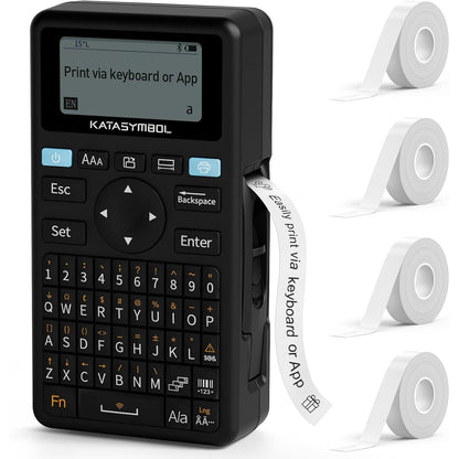 Imprimanta de etichete portabila Bluetooth cu aplicatie dedicata, acumulator 1200 mAh, 4 role etichete autoadezive, compatibil cu iOS si Android