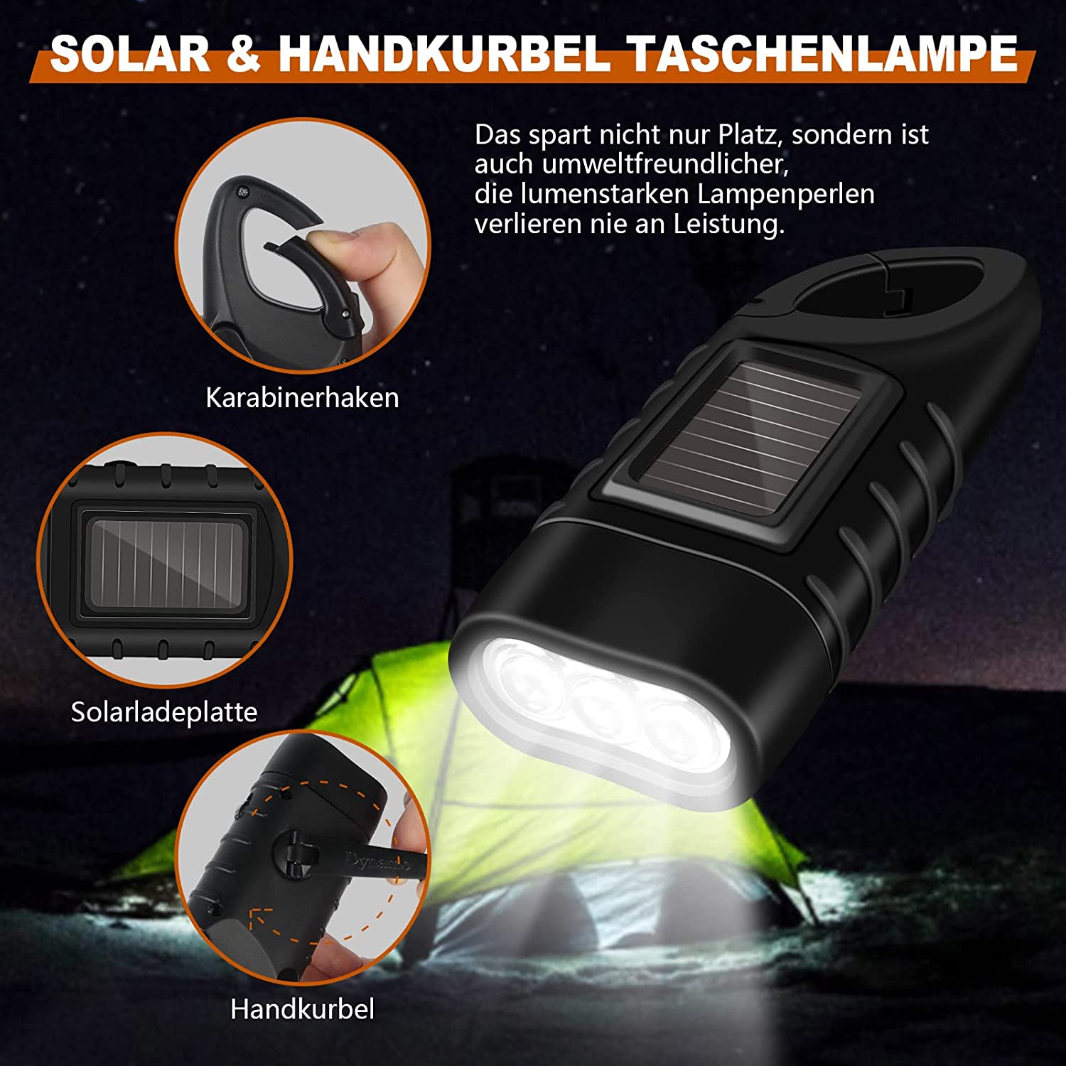 Set lanterna tactica LED, 20.000 lumeni, baterie 5000 mAh, cu functie powerbank si lanterna de urgenta cu panou solar si manivela, pentru urgente, camping, calatorie