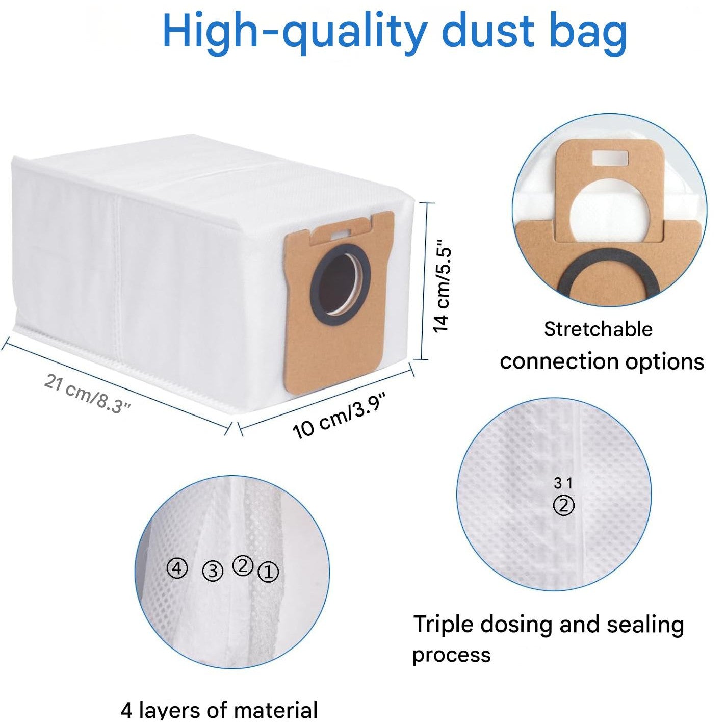 Set accesorii pentru aspirator compatibile cu Dreame L20 Ultra / L20 Ultra Complete / L30 Ultra Complete, cu 4 saci aspirator robot, 1 perie tambur, 4 perii laterale, 2 filtre HEPA si 4 paduri mop