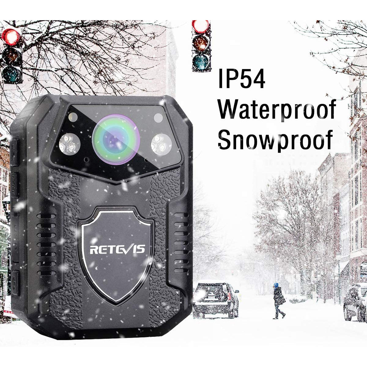 Camera video corporala Body Camera, 21MP, HD 1080P, Nightvision IR, detectare miscare, camp vizual 150°, baterie 2650 mAh, impermeabila IP54