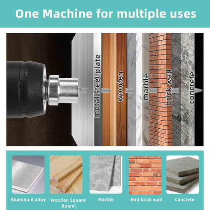 Pistol de cuie manual, unealta pentru fixarea cuielor si bolturilor in beton, lemn, fier, perete, tavan, pardoseala, de 35 cm, cu 50 cuie rotunde incluse, 3 trepte de putere, in geanta de transport si depozitare
