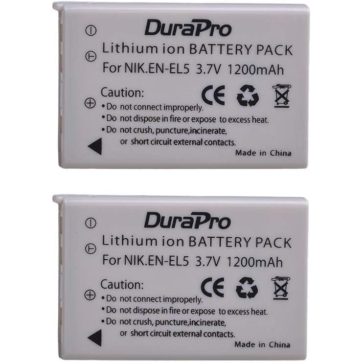 Set 2 acumulatori EN-EL5 1200 mAh si incarcator cu display LCD pentru Camere Nikon Coolpix P530, P520, P510, P100, P500, P5100, P5000, P6000, P90, P80