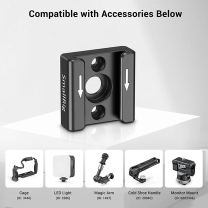 Set 2 adaptor cold shoe cu filet de 1/4 inch, imbusuri, suruburi 1/4 inch si suruburi 2.5, pentru camera cage, blit, monitor, trepied, camera video DSLR, Smallrig 2060