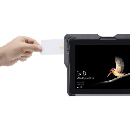 Husa dura pentru Surface GO, Surface GO 2, cu cititor carduri CAC smart, suport Pen, protectie cazaturi grad militar