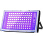 Proiector UV LED 100W IP66 395-400nm, lumina neagra 395–400 nm, IP66 impermeabil, 96 LED, unghi 180°, carcasa aluminiu, intrerupator + cablu 1.5 m, suport reglabil 360°, pentru petreceri, bar, club, Halloween, scena