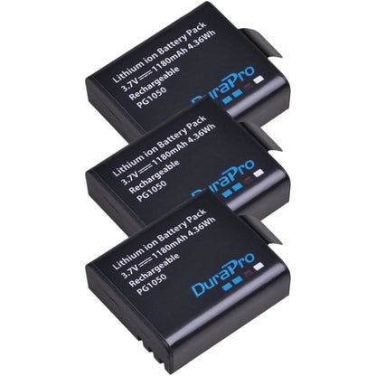 Set de 3 acumulatori PG1050 SJ4000 1180 mAh cu incarcator USB display LCD pentru AKASO EK5000 EK7000 SJCAM SJ4000 SJ5000 EKEN M10 4 carate H8 H9 H9R H8R GIT-LB101 GIT PG900