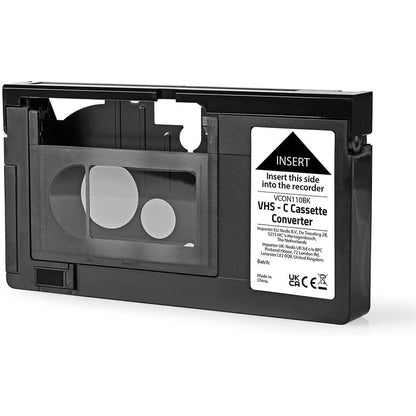 Converter caseta video, adaptor de la VHS-C la VHS, Plug & Play, negru
