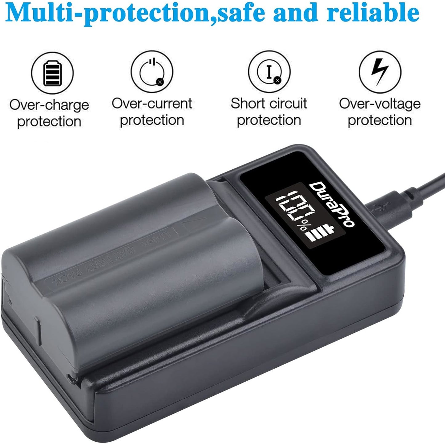 Set Acumulator de 1800 mAh cu incarcator USB LED pentru Panasonic CGR-S602, CGR-S602A, CGR-S602SE, CGR-S603, CGR-S603A/1B, DMW-BL14, Panasonic Lumix DMC-L1 Lumix DMC-L1K DMC-L1KEG-K DMC-L1KEB-K, LEICA, Leica DIGILUX 1, Leica DIGILUX 2, Leica DIGILUX 3