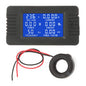 Panelmetru combinat, Wattmetru digital de panou cu transformator inclus, AC80-260V, 100A, Multimetru, Voltmetru, Ampermetru, PZEM-022