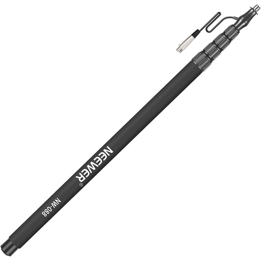 Suport pentru microfon, brat telescopic cu cablu XLR incorporat, de mana, extensibil 86-301 cm cu 5 segmente, blocare prin rasucire, maner din spuma, Neewer NW-088, negru