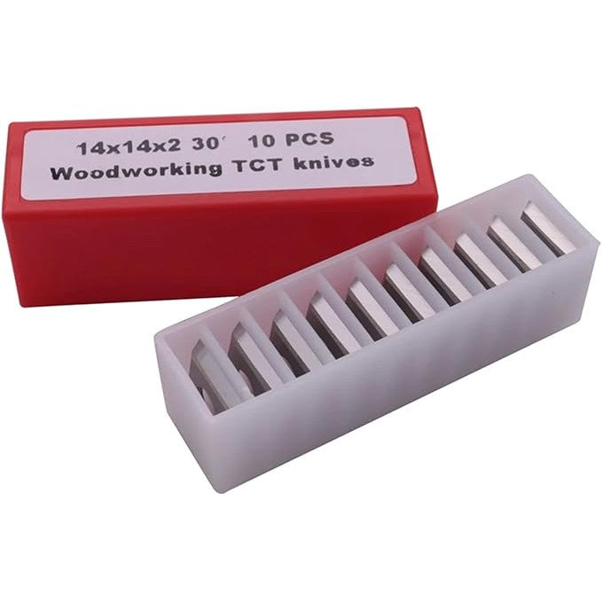 Set de 10 placute amovibile vidia, de strunjire, pentru prelucrarea lemnului, 14 x 14 x 2 mm, frezare 30 grade, pentru strung si dalta