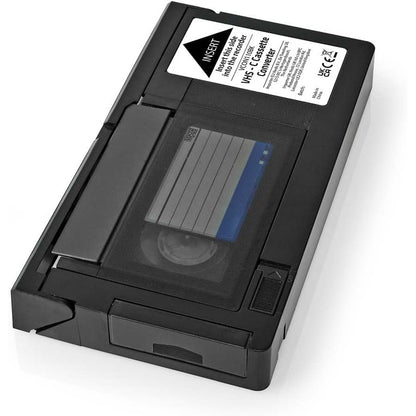 Converter caseta video, adaptor de la VHS-C la VHS, Plug & Play, negru