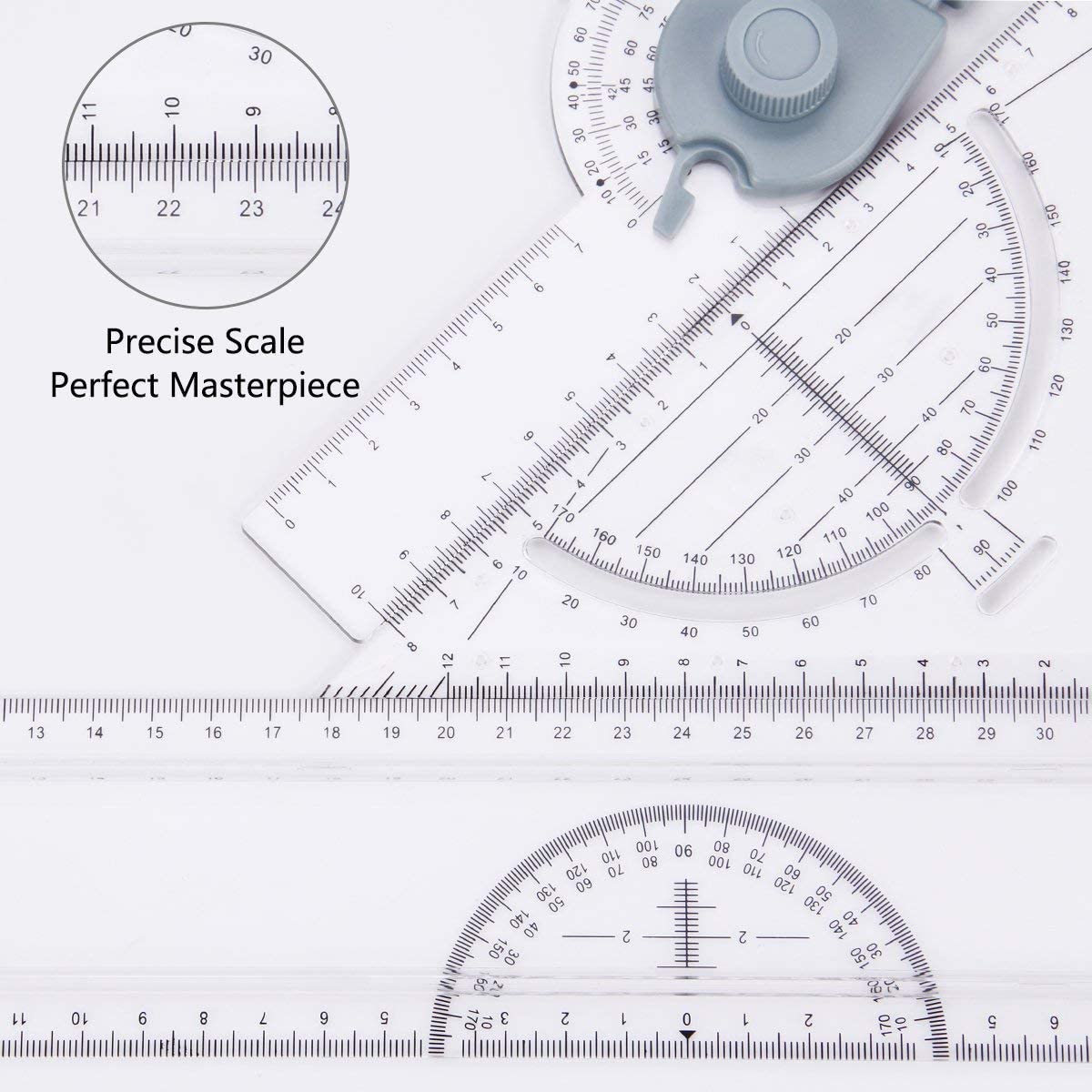 Planseta proiectare A3 Preciva, pentru desen tehnic, arhitectura, cu accesorii, 51 x 36,5 cm