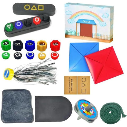 Set joc de societate, jocuri coreene 5 in 1, multicolor