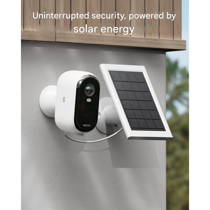 Camera de supraveghere Arlo Essential HD, set 3 bucati cu panouri solare, wireless, video 1080p, vedere nocturna, color cu lumina, senzor de miscare, alarma, audio bidirectional, compatibil Smart Home