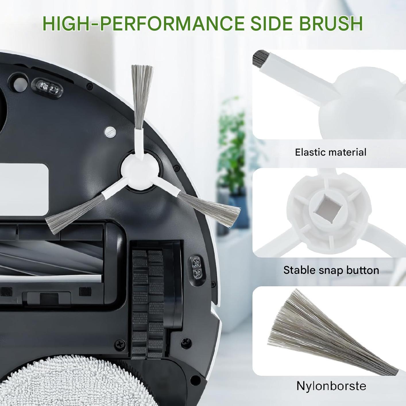 Set accesorii aspirator, compatibile cu Dreame L20 Ultra / X20 Pro, pentru aspirator robot, cu 1 perie principala, 4 perii laterale, 4 filtre si 2 saci de colectare