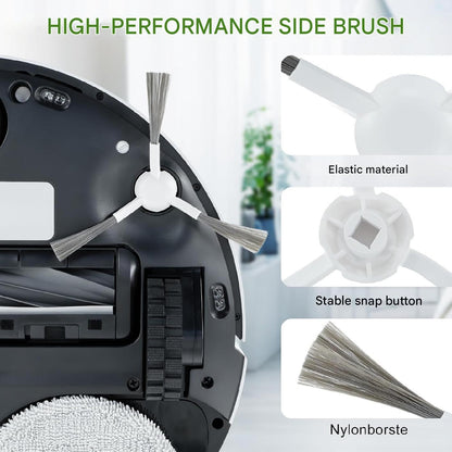 Set accesorii aspirator, compatibile cu Dreame L20 Ultra / X20 Pro, pentru aspirator robot, cu 1 perie principala, 4 perii laterale, 4 filtre si 2 saci de colectare