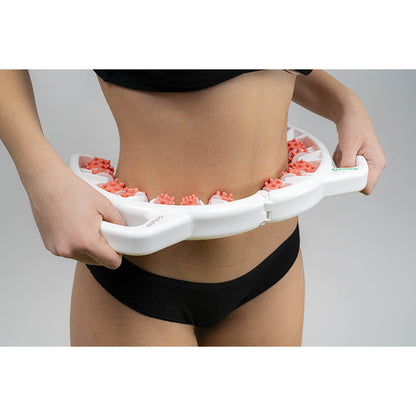 Dispozitiv pentru masaj anti celulita, cu 14 role convergente, efect de relaxare, pentru picioare, coapse, stern, abdomen, strange si netezeste pielea