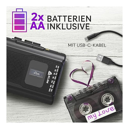 Walkman KLIM K8 cu radio AM/FM, microfon si difuzor incorporate, functie inregistrare, portabil si usor de utilizat