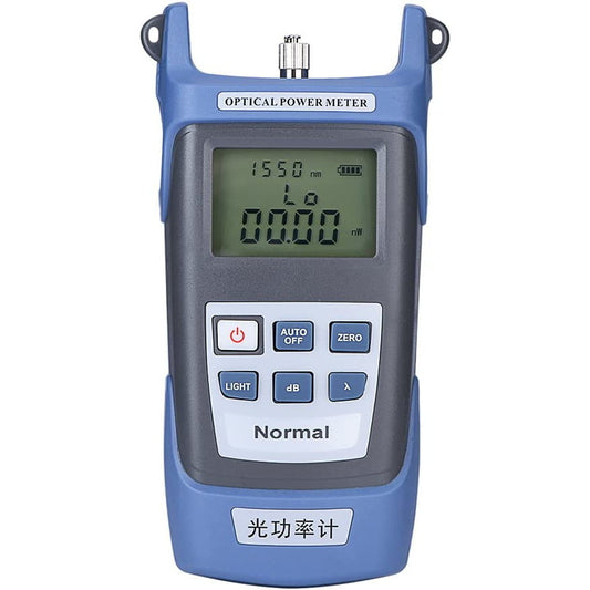 Tester cablu fibra optica, powermetru digital de inalta precizie, de la -70dBm la 10dBm, lungime de unda 850-1625 nm, indicator de putere dB, dBm, mW, uW, nW