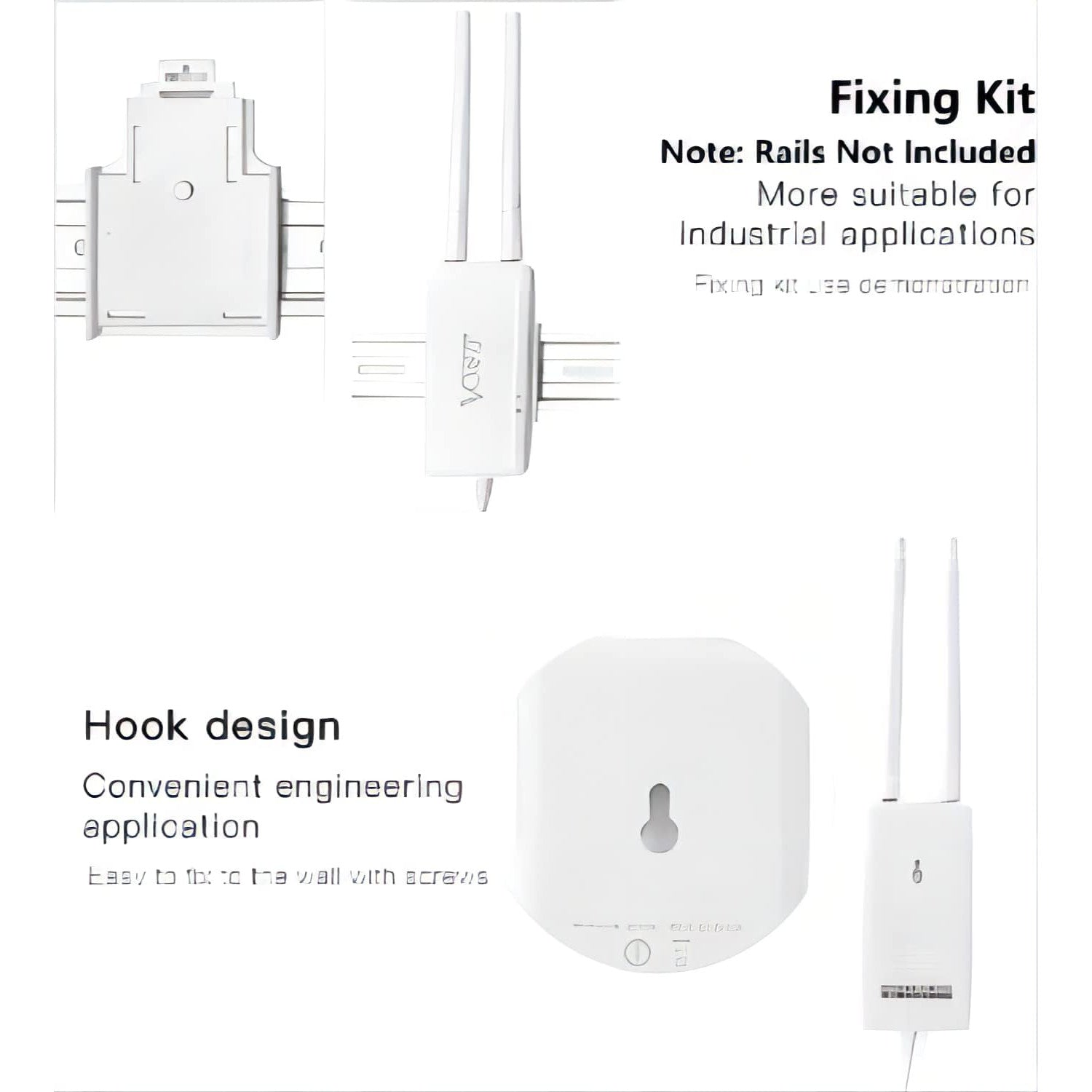 Amplificator Semnal Wireless Vonets, Range Extender Retea Mini Wi-Fi 2.4GHz, cu 2 antene, Transfer 300 Mbps, sursa de alimentare DC, USB, alb, VAP11S