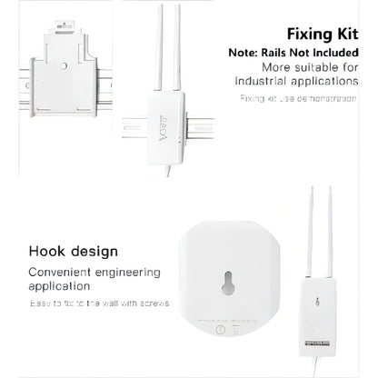 Amplificator Semnal Wireless Vonets, Range Extender Retea Mini Wi-Fi 2.4GHz, cu 2 antene, Transfer 300 Mbps, sursa de alimentare DC, USB, alb, VAP11S