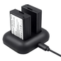 Set de 2 acumulatori LP-E10 1200 mAh si incarcator rapid dublu, pentru Canon EOS Rebel T3, T5, T6, T7, T100, Kiss X50, Kiss X70, EOS 1100D, 1200D, 1300D, 1500D, 20000D