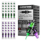 Set 50 ace de tatuat profesionale HAWINK unica folosinta #12 Liner/Shader/Magnum 0,35 mm, 12 tipuri modul ace 3RL, 5RL, 7RL, 3RS, 5RS, 7RM, 9R, 11RM, 13RM, 15RM din otel inoxidabil, accesorii profesionale EN20-FG-50KIT-J
