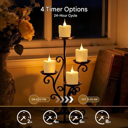 Lumanari LED reincarcabile set 6 buc, 200H autonomie, telecomanda, statie incarcare USB-C, timer 2/4/6/8H, flacara palpaitoare, lumina alb cald reglabila, decorative pentru nunta, petreceri, dormitor si sufragerie