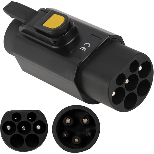Adaptor mufa EV de la Type 2 la Type 1, adaptor de la IEC 62196 la SAE J1772, 32A, pentru masini electrice/hibride, monofazic ID produs: 3579