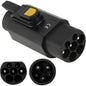 Adaptor mufa EV de la Type 2 la Type 1, adaptor de la IEC 62196 la SAE J1772, 32A, pentru masini electrice/hibride, monofazic ID produs: 3579