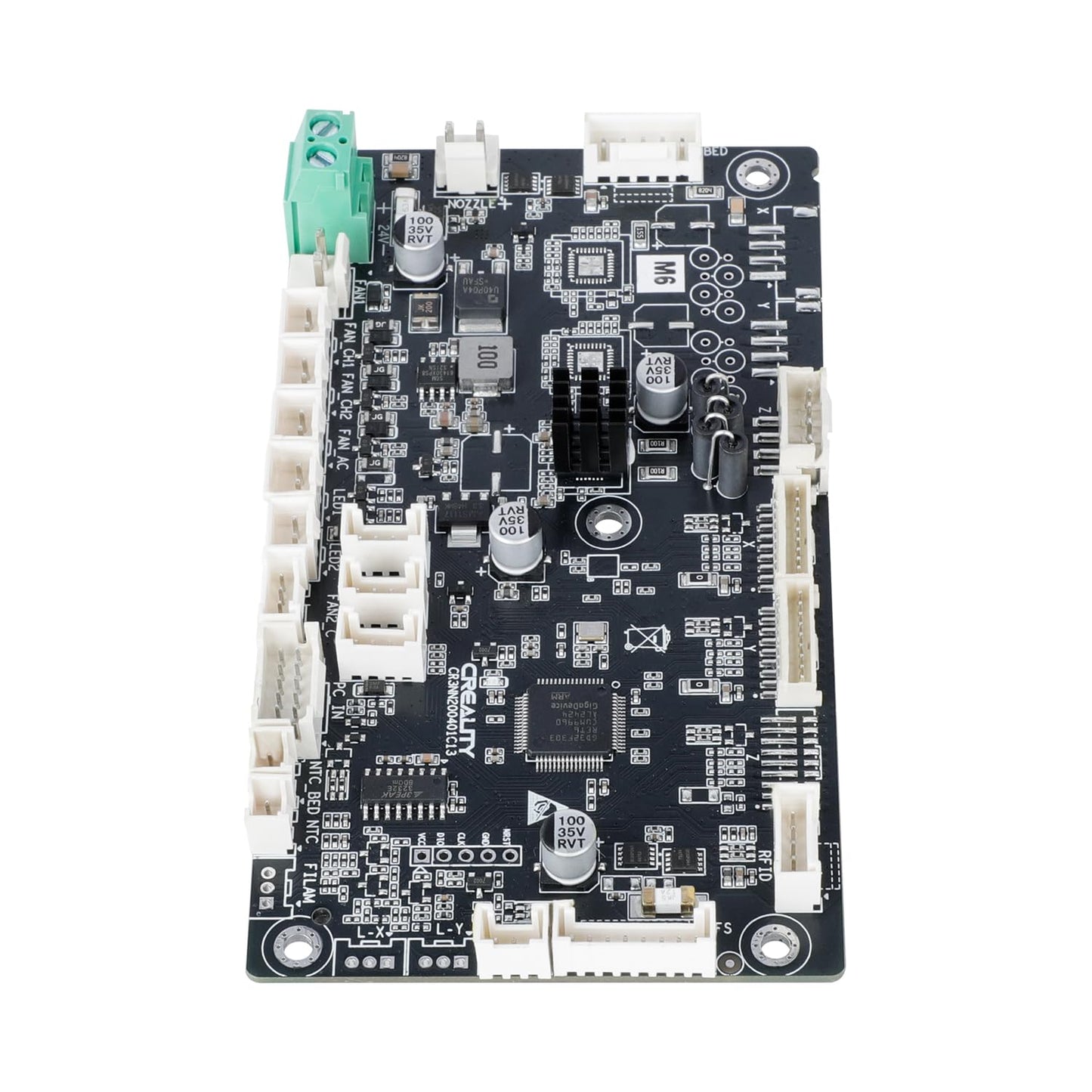 Placa de baza silentioasa Creality K2, 32 biti, GD32F303RET6, model CR3NN200401C12, pentru imprimanta 3D Creality K2, piesa originala, controler mainboard, upgrade stabil si precis, plug & play