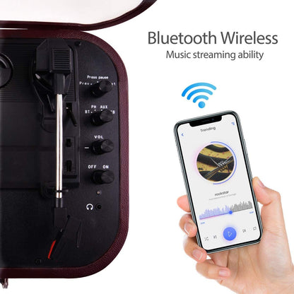 Pick-up Voksun, bluetooth 5.0, AUX, Card SD, USB, boxe incorporate, design tip servieta