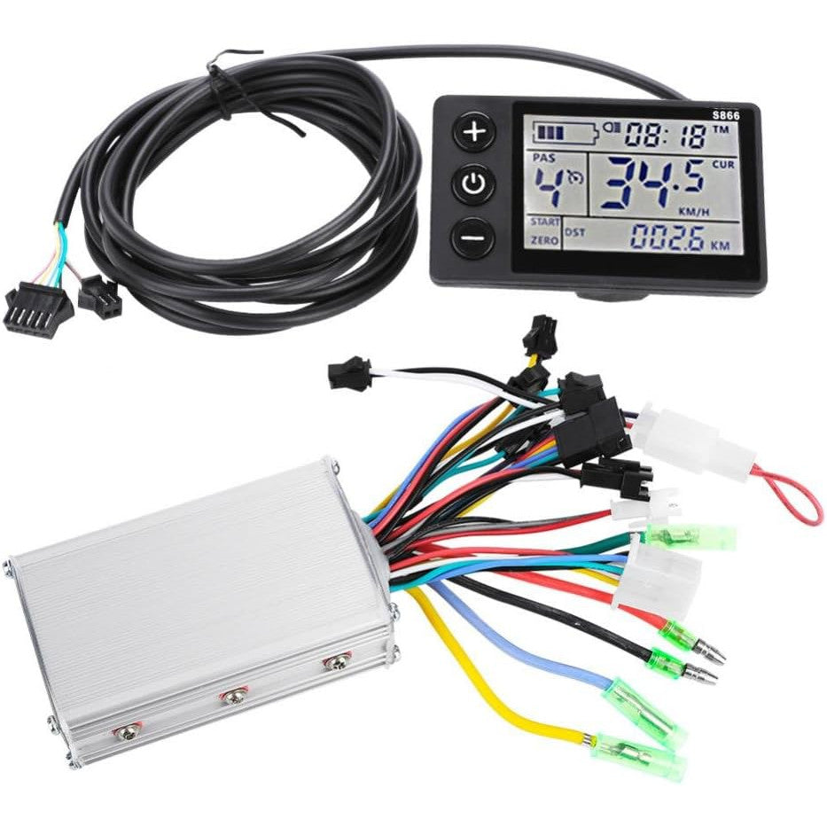 Controler universal pentru motor brushless 24V-36V 350W, cu display LCD, impermeabil, pentru bicicleta electrica, scuter electric