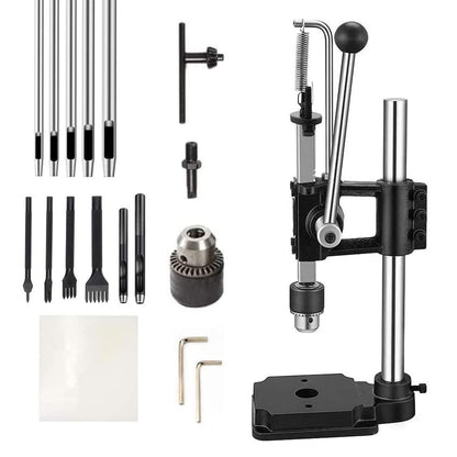 Presa pentru perforat si stantat pielea profesionala 160kg, set 11 accesorii, 4 dalti 1/2/4/6 dinti, 7 poansoane 3-9mm, ergonomic, din metal